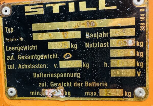 Elektro-Stapler Still R60 - 16 – Bild 7